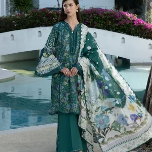 ELAF Santorini Unstitched - 3 Piece - EPN-9A PEACOCK