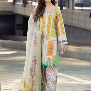 Charizma Aghaz e Nou Embroidered Lawn Unstitched 3Pc Suit AG6-04
