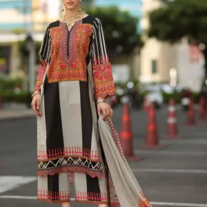 Charizma Aghaz e Nou Embroidered Lawn Unstitched 3Pc Suit AG6-06