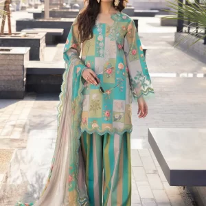 Charizma Aghaz e Nou Embroidered Lawn Unstitched 3Pc Suit AG6-08