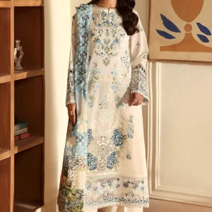 Andaaz by Ramsha Luxury Embroidered Lawn Unstitched 3 Piece Suit - 1305