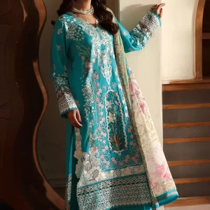 Andaaz by Ramsha Luxury Embroidered Lawn Unstitched 3 Piece Suit - 1307