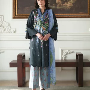 Muted Rose - Whispered Florals by Roheenaz Unstitched 3 Piece Lawn