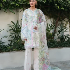 Soft Bloom - Whispered Florals by Roheenaz Unstitched 3 Piece Lawn
