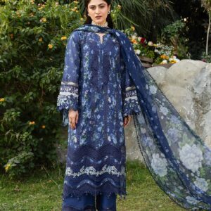 Elaf Chikankari Prints With Chiffon Dupatta 3 Piece 2026 - ERC-3B NEEL